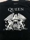 Queen T Shirt Band Music 70 s Logo Black white Size Large Solid Shirt Sleeve