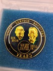 28 Years Xxviii Aa Founders Medallion Black Gold Tri-plate Sobriety Chip W  Case