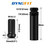 14mmx1 5 Wheel Lug Nuts  32x Black M14x1 5 Lug Nut conical cone Bulge Seat  Clos