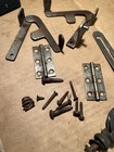Edison Cylinder Phonograph Parts-2 Lid Locks-hinges-pulley For Horn