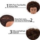 Mannequin Head 100  Human Hair Curly Styling Training Cosmetology  Hairdresser