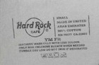 Small Hard Rock Caf   Rome Italy Tan All Cotton Tee Shirt Guitar Collectible