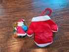 8pc Christmas Ornament Lot Mixed Materials Multicolor Holiday Santa   Animals
