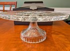 Waterford Crystal 11  Lismore Footed Cake Plate Chips   Dip New In Orig Box