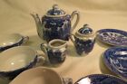 Vintage 15 Pc Blue Willow Porcelain Child s Tea Set Made In Japan