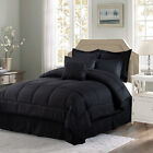 10 Piece Bed In A Bag Comforter Set Reversible Luxury Twin Queen King Cal King