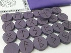 Mystical Purple Runes Gift Set Rune Set With Bag   Book Divination Tools Futhark