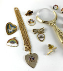 Rainbow Girls Pins  Charms  Pencil  Mag  Glass  Key Chain   Lot Of 14   Vg   Nos
