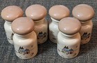 Vintage International Heartland Spice Jars Set 6 Ceramic Canisters Farmcore