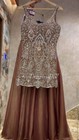 Fashionable Copper Star Georgette Kurta Palazzo With Dupatta For Women   Girls