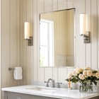 Frameless Rectangle Bathroom Vanity Wall Mirror Beveled Edge Shatterproof Mirror