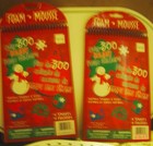 Set 2 New Holiday Foam Stickers 600 Sticker Various Shapes Sizes Red Green Blue