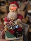 Vintage Tin Battery Operated 1960 Santa Claus On A Chimney Bank