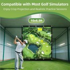 6 5x10 Ft Golf Simulator Impact Screen  Heavy Duty 10 X 6 5 Ft  White