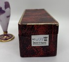 Vtg Egyptian Hand-blown Glass Perfume Bottle Gold Lattice Accents W  Stopper 7   