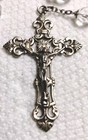  antique   Catholic Sterling Silver Rosary Sacred Heart Of Jesus Exceptional