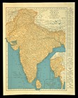 Vintage India Map Of Burma Wall Art Original Delhi Bangalore Bombay Calcutta