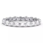Eternity Wedding Ring Solid 14k Gold Classic Round 2 75 Ct Natural Diamond H Si2