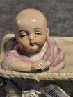 Antique Gebruder Heubach Bisque Piano Baby Cabin Baggage Basket 5073 German