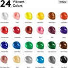 Acrylic Paint Set  24 Colors  2 Oz bottle  With 12 Art Brushes  Art Supplies 