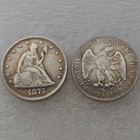 Almost Uncirculated 1875-s Twenty-cent Piece Low Circulation Collectible Value