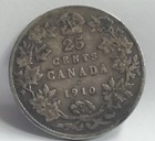 1910 Canada Silver 25 Cents