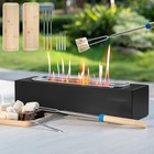 Tabletop Fire Pit With Smores Kit  Table Top Firepit Smores Maker  Black