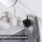 Towel Hook Brushed Nickel 2 Pcs  Sus304 Stainless Steel Double Robe Hook  Bathro