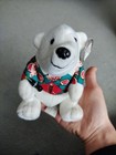 1997 Coca-cola Polar Bear Bean Bag Plush W  Argyle Shirt   Bottle Kb Toys Tag