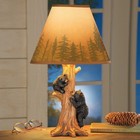 Rustic Climbing Bear Family Northwoods Lamp 14 3 4 h