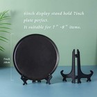Artliving 6 Inch Black 12pcs set Plastic Easels Plate Display Stands Picture Fra