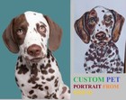Custom Personalized Pet Portrait From Photo Made To Order Original Painting