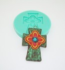 Silicone Mold Cross Pendant Jewelry Making Resin Polymer Clay 