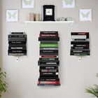 Invisible Floating Bookshelf For Wall Mounted  8 Tier Vertical Spine Book Tower
