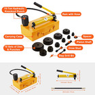15 T Hydraulic Knockout Punch Kit 1 2  To 4  Conduit Hole Cutter Set Metal Sheet