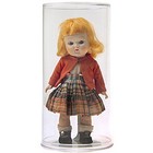 Pioneer Plastics Round Plastic Cases For Dolls  Bears  Action Figures  4 w X 8 h