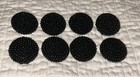 8 Vintage Black Hand Beaded Buttons Round Seed Beads 1    44 Wk  24 Available 