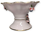 Vintage Lefton China Light Pink   Floral Ceramic Candle Holder 3 