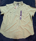 Women   s Eddie Bauer Green Short Sleeve Button Down Short Sleeve Casual Outdoor