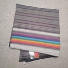 Girasol Baby Carrier Wrap Sling Gray Rainbow Stripe Stormy Woven Cotton Handmade