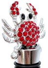 Novelty Barware Ocean Coastal Red Rhinestones Crab Wine Bottle Stopper New