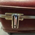 Vintage Maroon American Tourister Train Case No Key For Lock