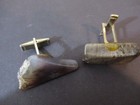Vintage Polished Handmade Gem Stones Silver Tone Cufflinks