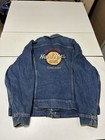 Vintage Lee Hard Rock Cafe Chicago Trucker Jacket 46r Xl Save The Planet Denim