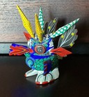 Exquisite Oaxacan Wood Carved Miniature Bird Alebrije - Mexican Folk Art