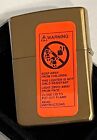 Vintage 1990s Colt Firearms Brass  quality Makes It A Colt  Zippo Lighter New
