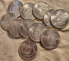       lot Of 5 1878-1893 Morgan Silver Dollars-cc Mixed Dates Bu Collectible      us
