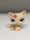 Littlest Pet Shop Lps Shorthair Sitting Cat  1231 Yellow Postcard Pet Authentic