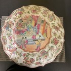Antique Chinese Qing Dynasty Rose Medallion Porcelain Covered Bowl