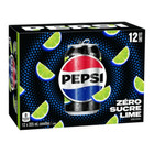 12 Cans Pepsi Zero Sugar Lime Soda 355ml   12oz - Soft Drink  Fresh From Canada